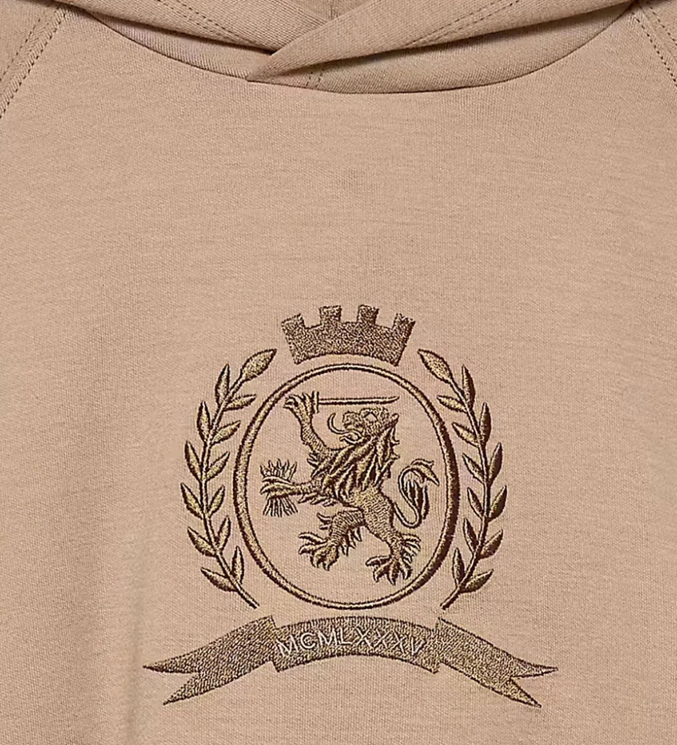 Tommy Hilfiger Hættetrøje - Tonal Chest - Malted Milk