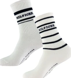 Tommy Hilfiger Strømper - 2-pak - Off White m. Sort/Glimmer