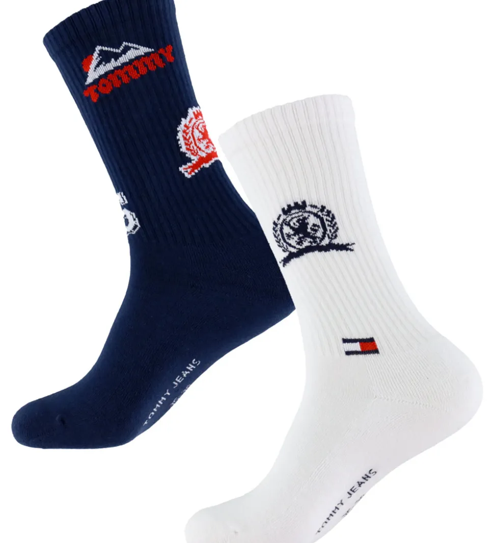 Tommy Hilfiger Strømper - 2-pak - Navy/Hvid
