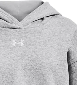 Under Armour Hættetrøje - Cropped - Rival - Pitch Gray