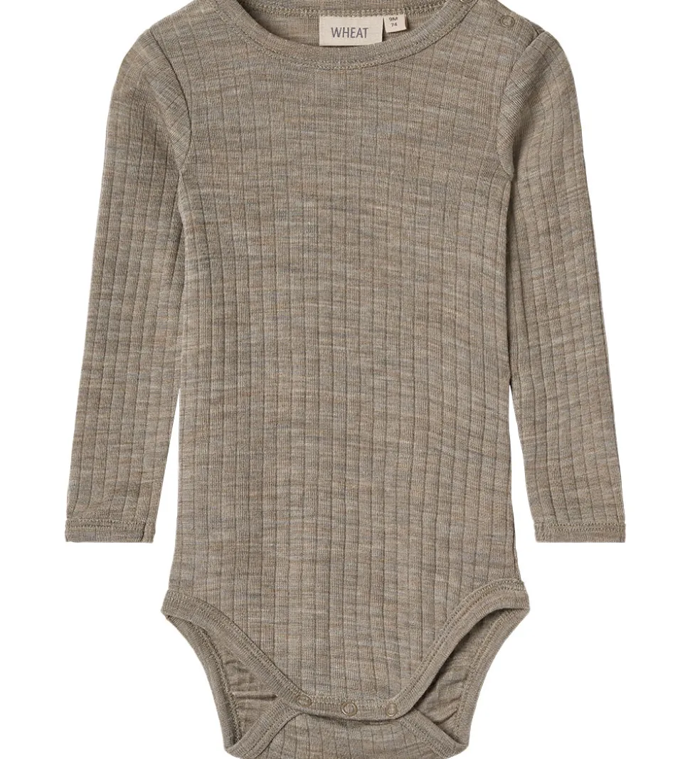 Wheat Body l/æ - Uld/Silke - Rib - Liea - Khaki Melange