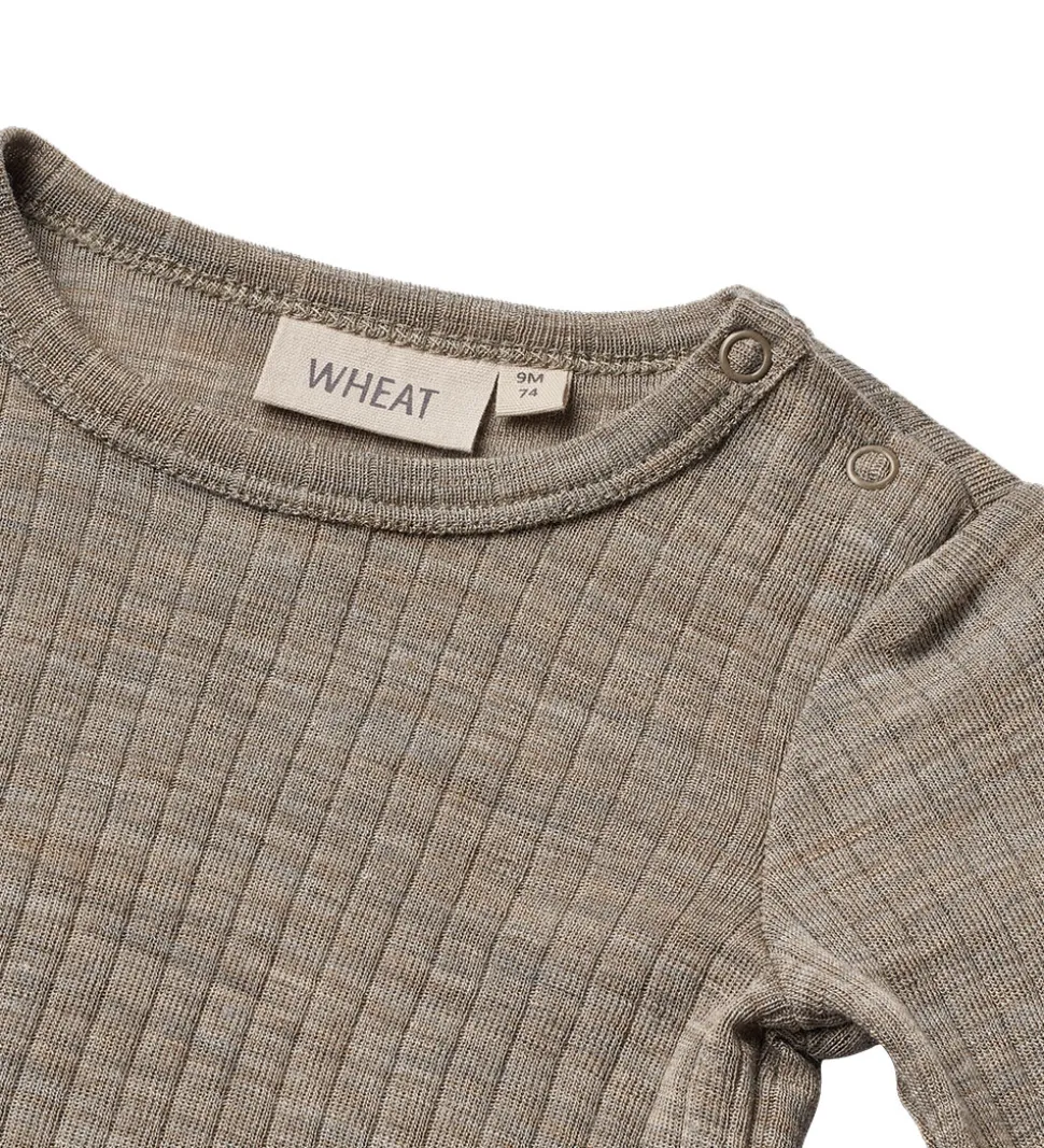Wheat Body l/æ - Uld/Silke - Rib - Liea - Khaki Melange