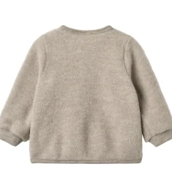 Wheat Cardigan - Uldfleece - Kari - Khaki Melange