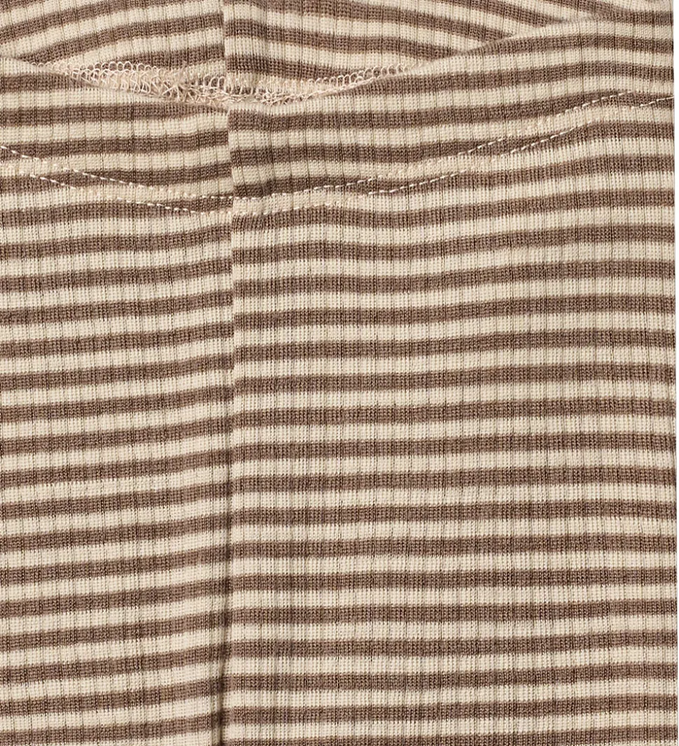 Wheat Leggings - Uld - Rib - Agi - Wood Stripe
